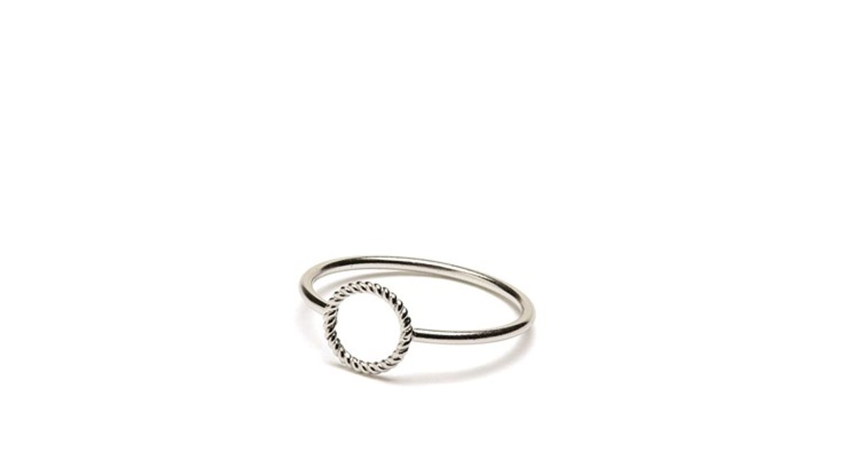 Pernille Corydon Mini Twisted Open Coin Sterling Sølv Ring