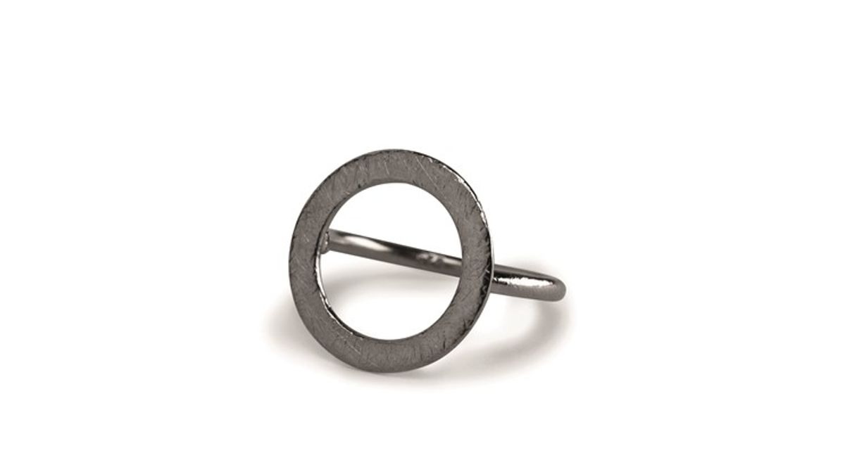 Pernille Corydon Open Coin Sterling Sølv Ring R-170-RUT