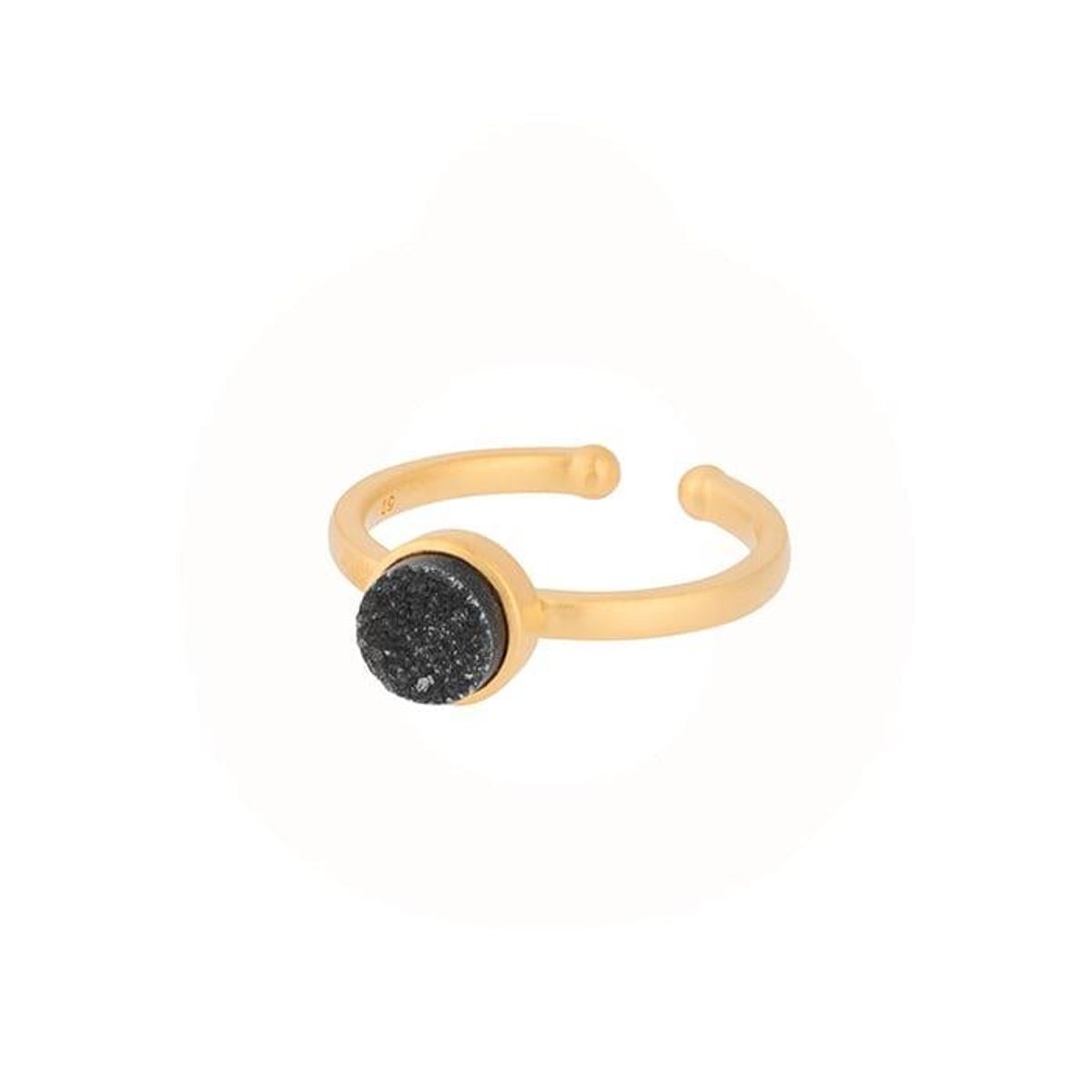 Pernille Corydon - Small Ash Druzy Black R-084-GP