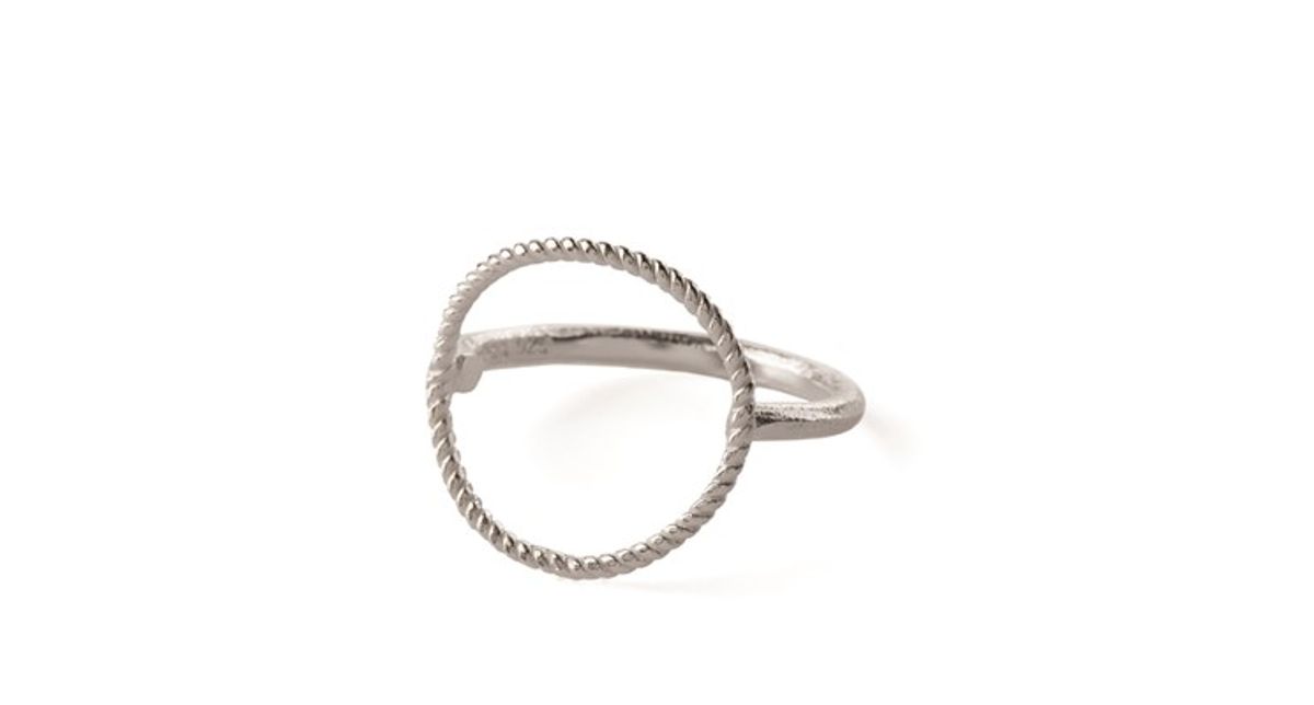 Pernille Corydon Twisted Open Coin Sterling Sølv Ring