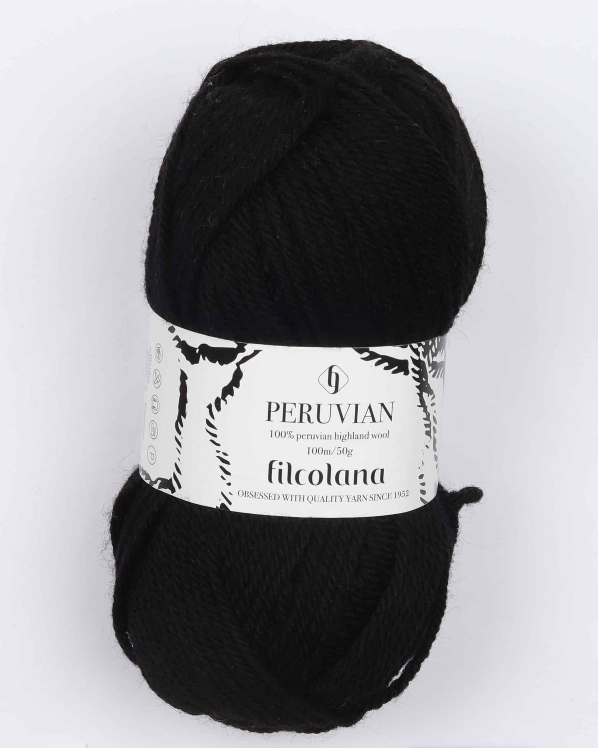 Peruvian Highland Wool fra Filcolana i mange farver - 102 sort - 100% Peruvian-highland-uld