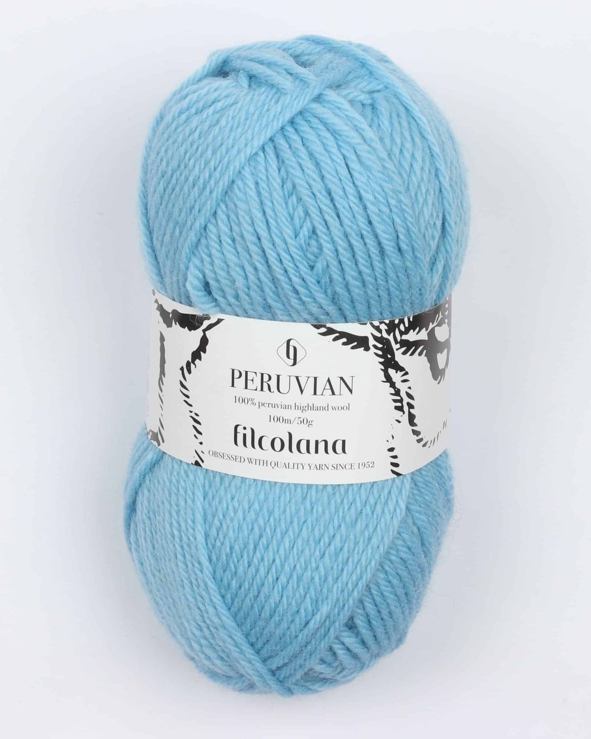 Peruvian Highland Wool fra Filcolana i mange farver - 141 lyseblå - 100% Peruvian-highland-uld