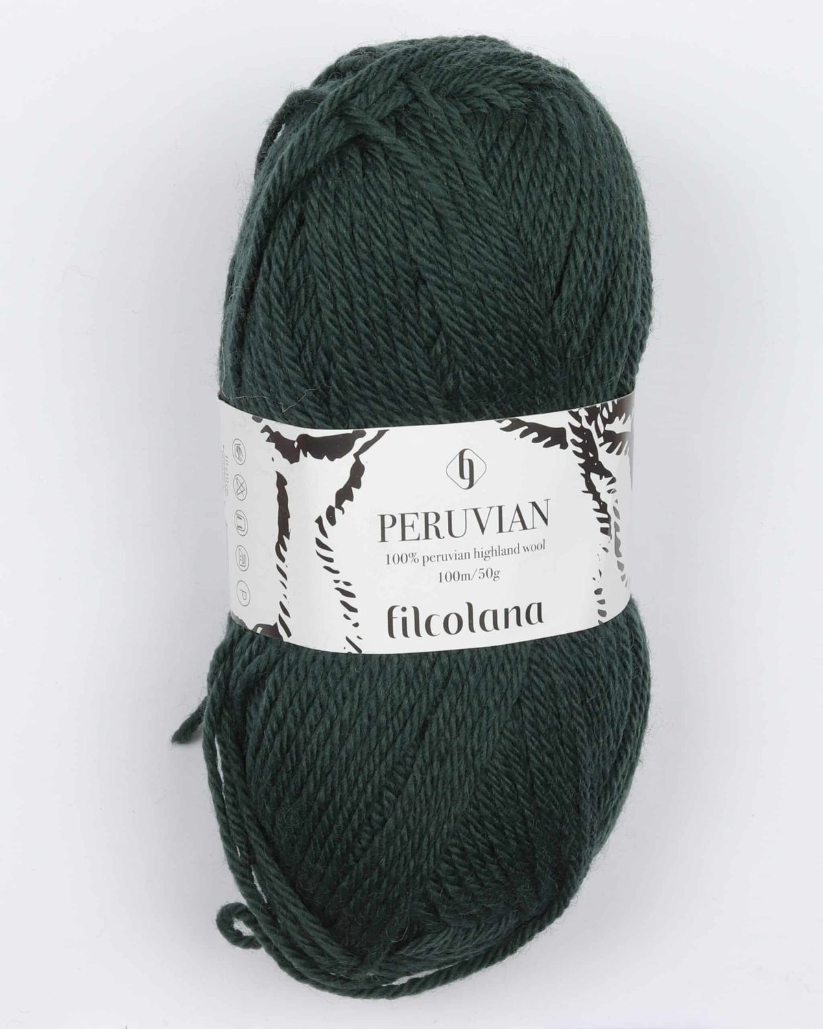 Peruvian Highland Wool fra Filcolana i mange farver - 147 mørkegrøn - 100% Peruvian-highland-uld