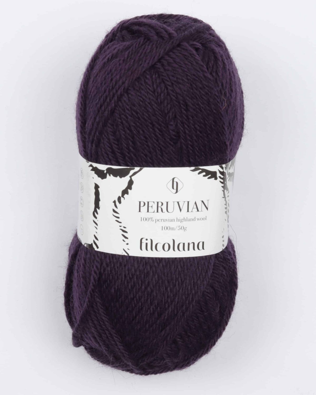 Peruvian Highland Wool fra Filcolana i mange farver - 235 aubergine - 100% Peruvian-highland-uld