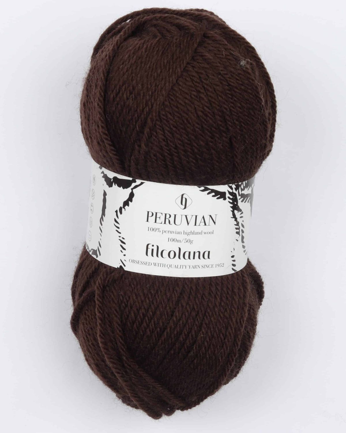 Peruvian Highland Wool fra Filcolana i mange farver - 241 mørk brun - 100% Peruvian-highland-uld