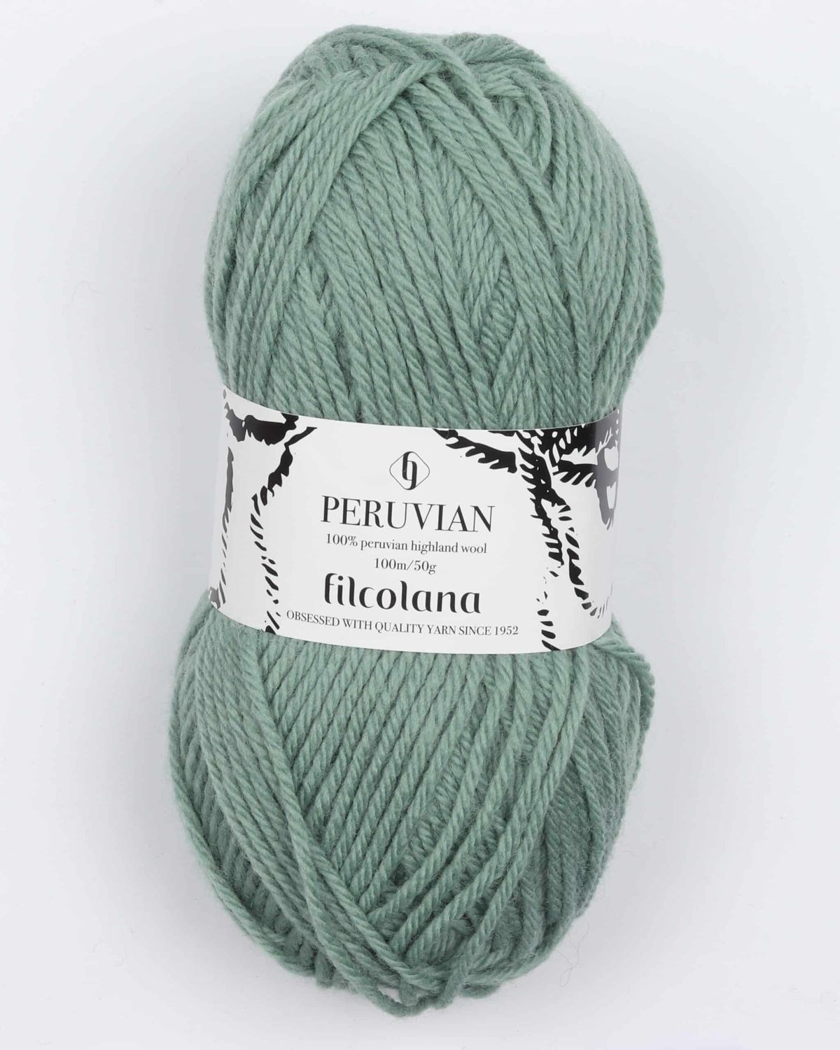 Peruvian Highland Wool fra Filcolana i mange farver - 368 eukalyptus - 100% Peruvian-highland-uld