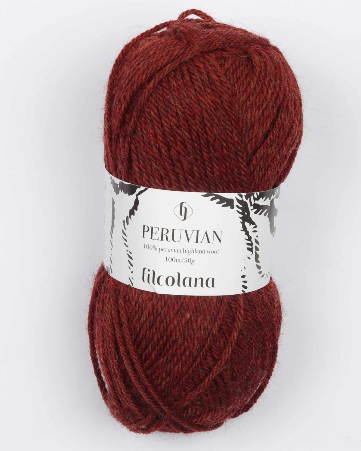 Peruvian Highland Wool fra Filcolana i mange farver - 832 meleret mørk rust - 100% Peruvian-highland-uld