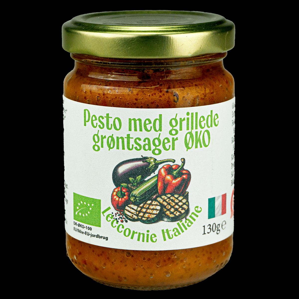 Pesto med grillede grøntsager Øko