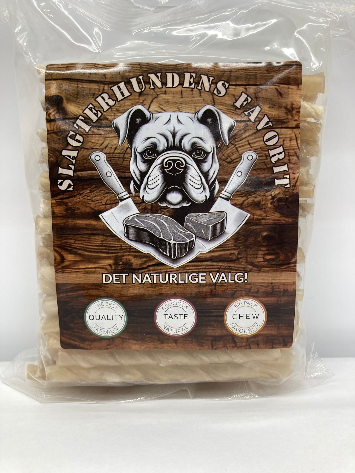 Petcare - Slagterhundens Favorit twisted sticks natural 500g - Hundegodbidder