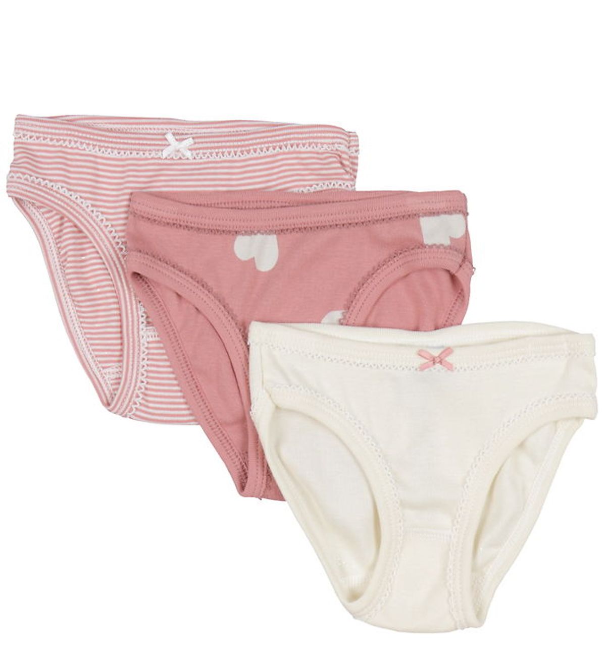 Petit Bateau Trusser - 3-pak - Rosa/Beige