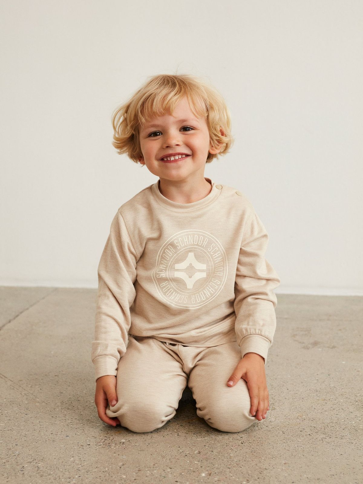 Petit By Sofie Schnoor Sweat Shirt Light Beige - 74 cm