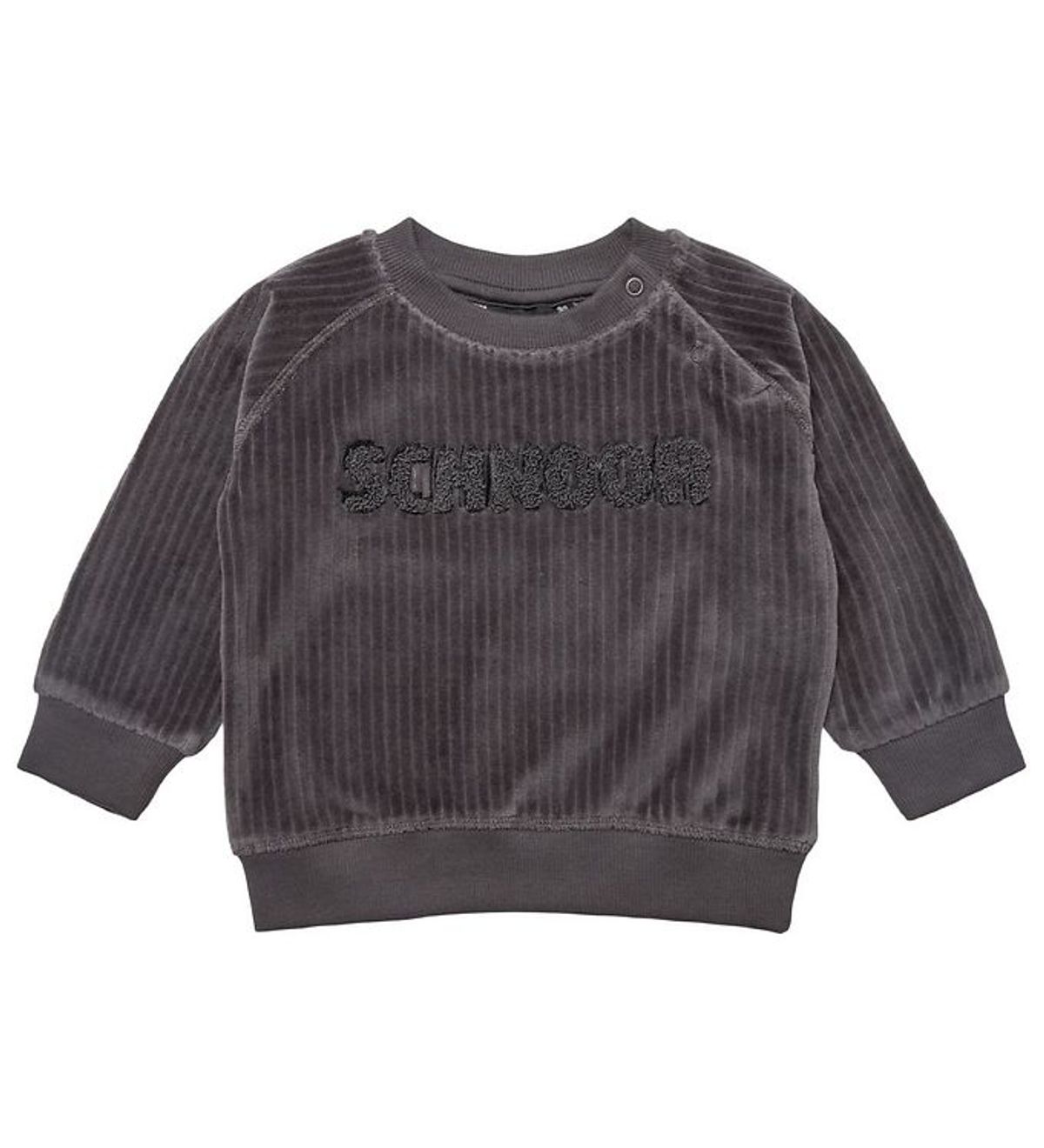 Petit by Sofie Schnoor Sweatshirt - Velour - Dark Grey Melange