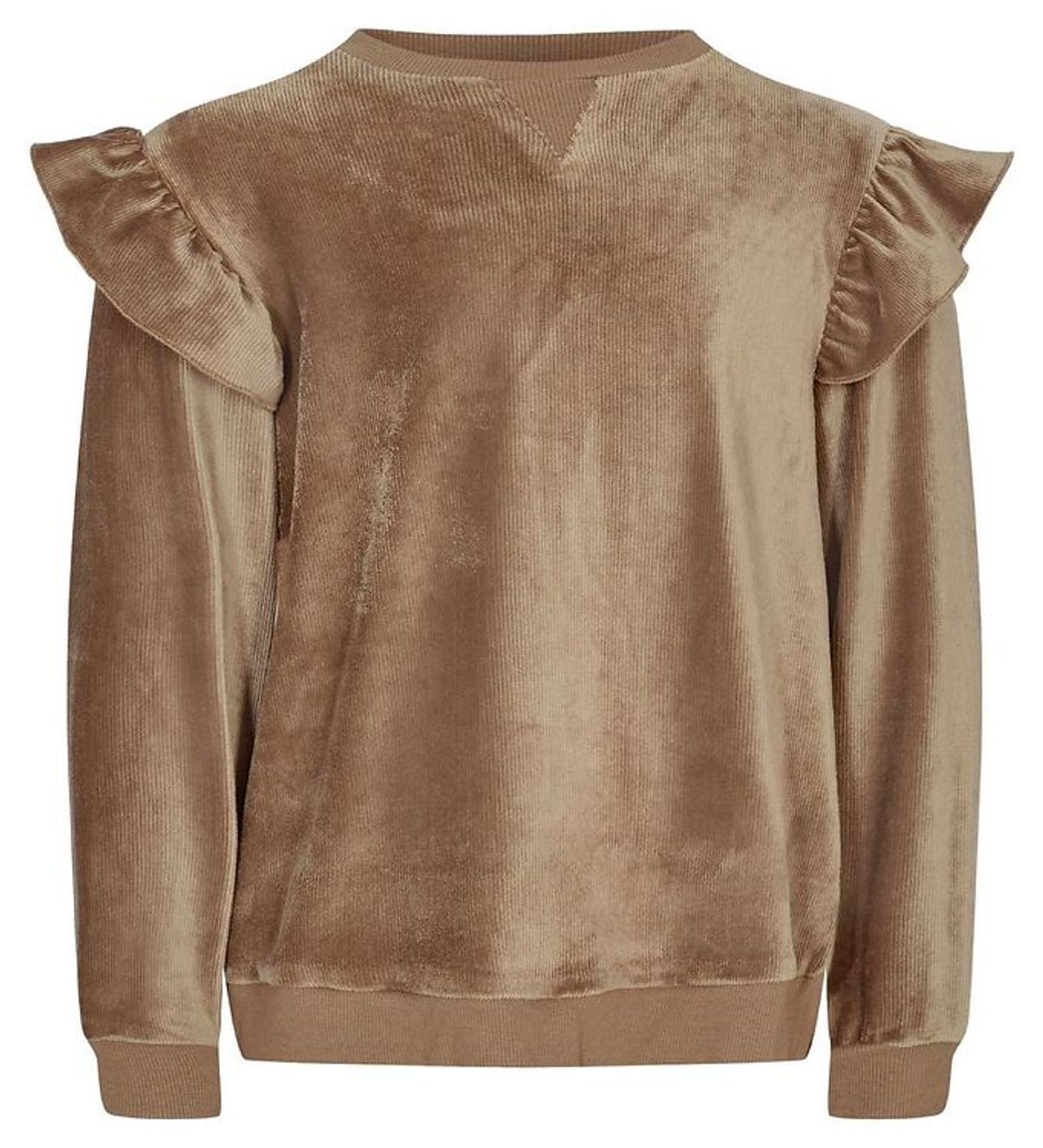 Petit by Sofie Schnoor Sweatshirt - Velour - Rib - Taupe