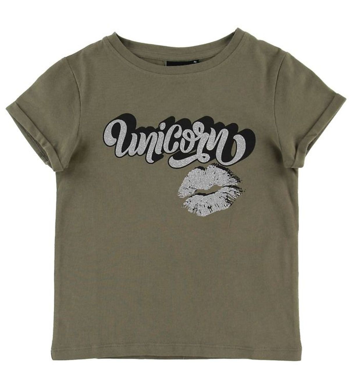 Petit by Sofie Schnoor T-shirt - Liva - Armygrøn m. Unicorn