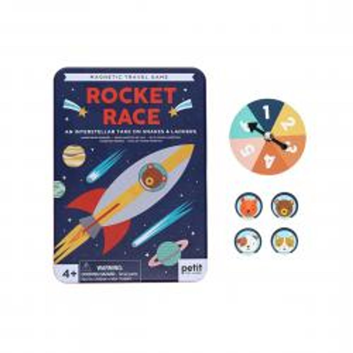 Petit Collage Magnetic Game Rocket Race - Spil