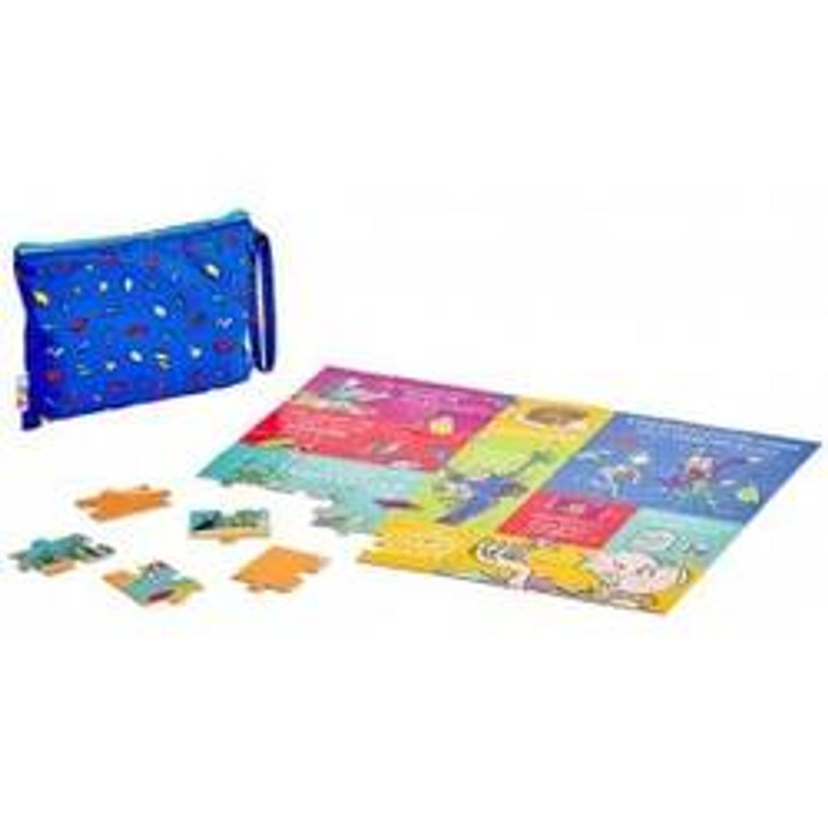 Petit Collage Two Sided Puzzle In Pouch - Puslespil