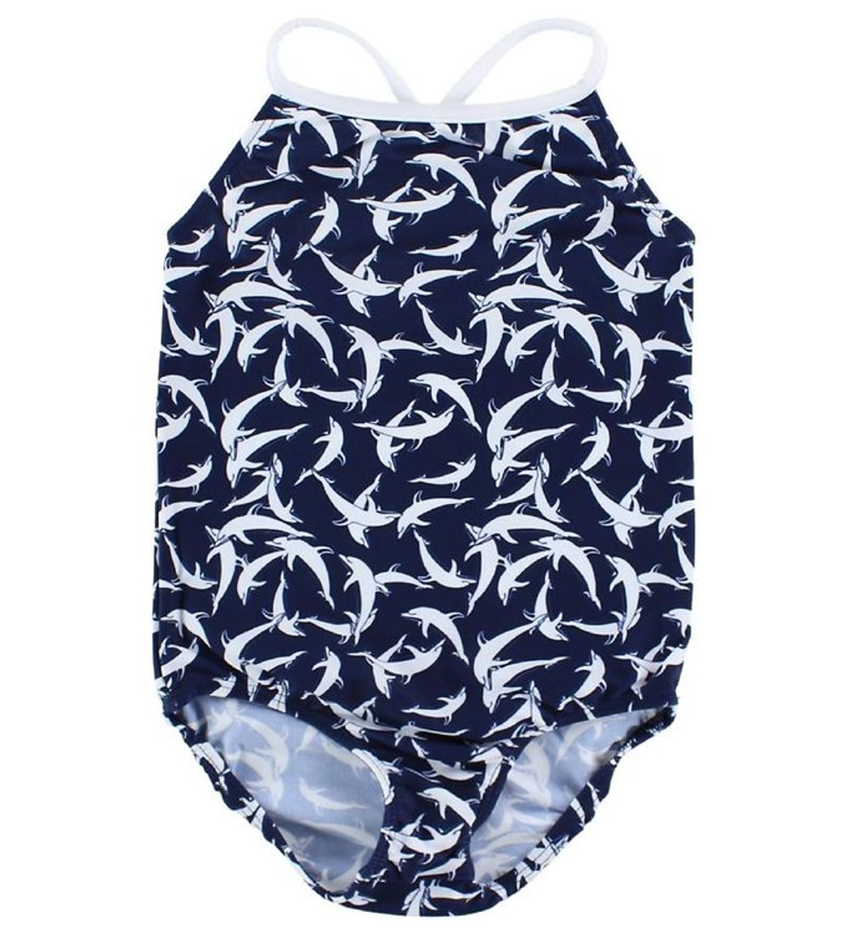 Petit Crabe Badedragt - UV50+ - Navy m. Delfiner