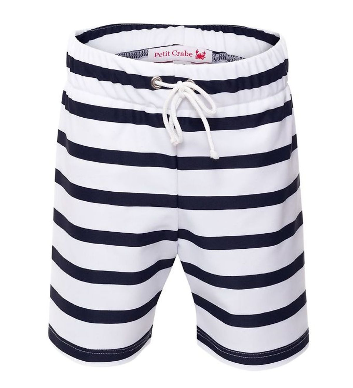 Petit Crabe Badeshorts - Alex - UV50+ - Hvid/Navystribet