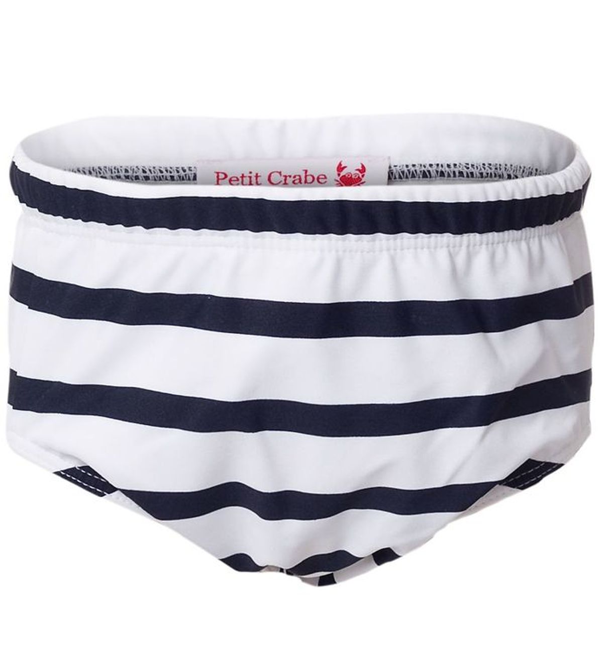 Petit Crabe Blebadebukser - Leo - UV50+ - Hvid/Navystribet