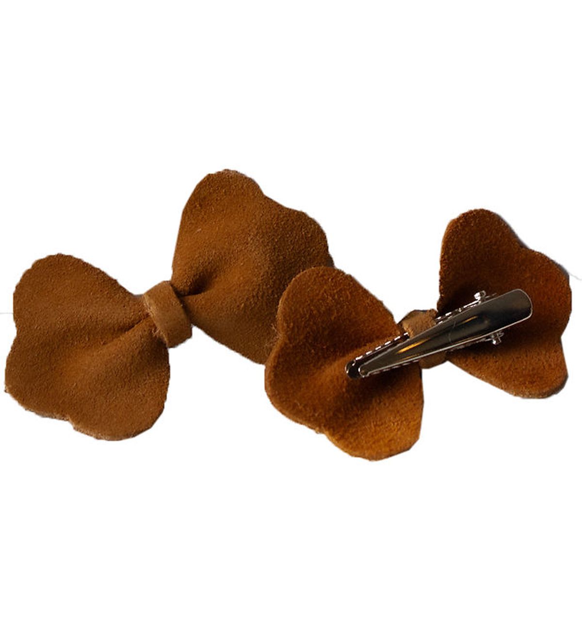 Petit La Busch Hårsløjfer - Bow - 2-pak - 6x4 cm - Cognac