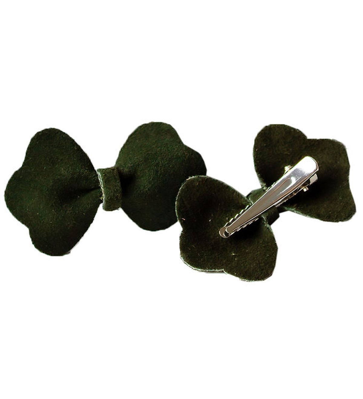 Petit La Busch Hårsløjfer - Bow - 2-pak - 6x4 cm - Olive