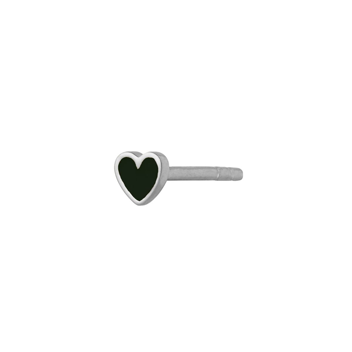 Petit Love Heart Black enamel