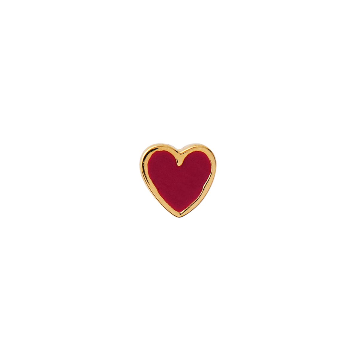 Petit Love Heart Burgundy Enamel