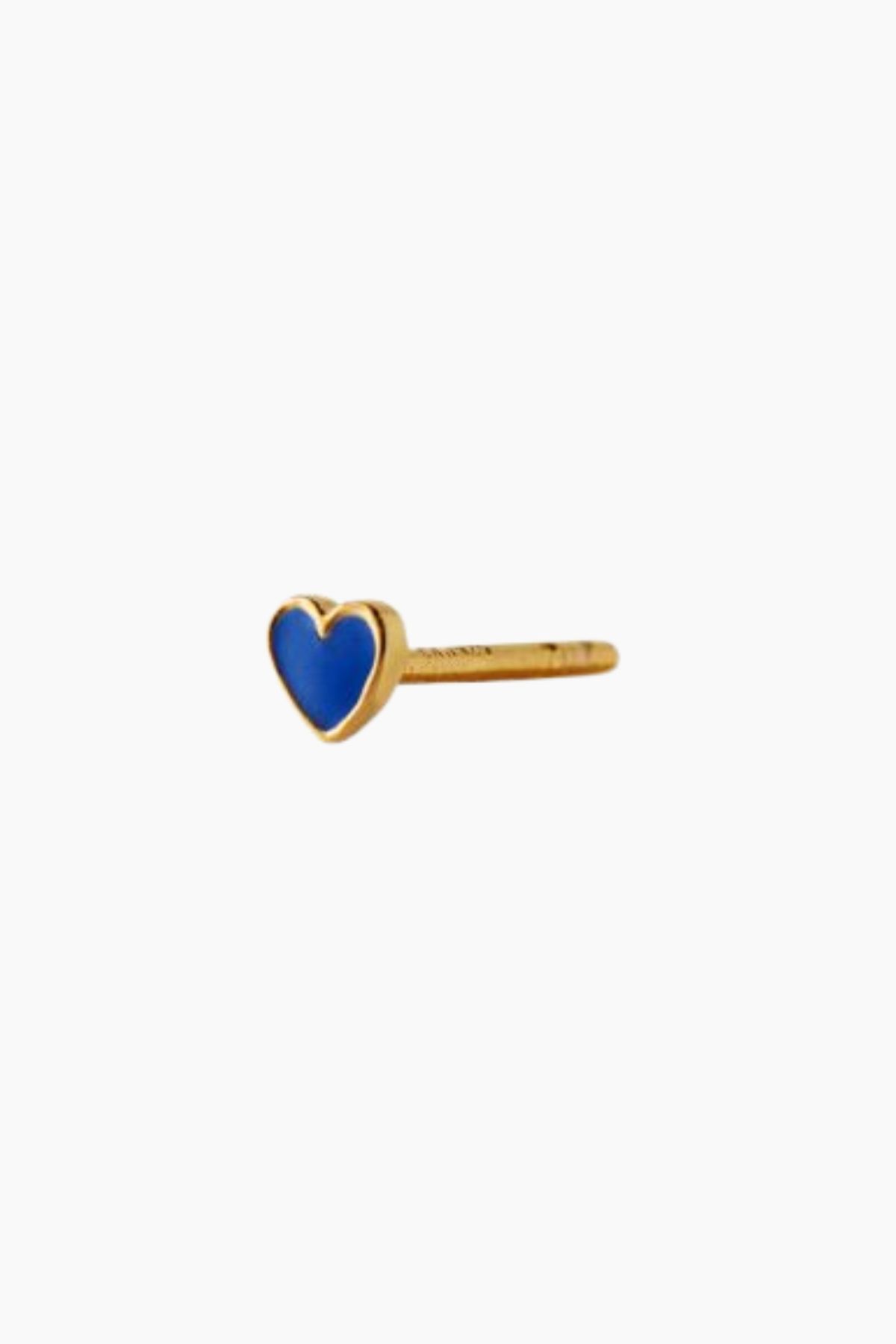 Petit Love Heart Cobalt Blue Enamel - Gold - Stine A - Guld One Size