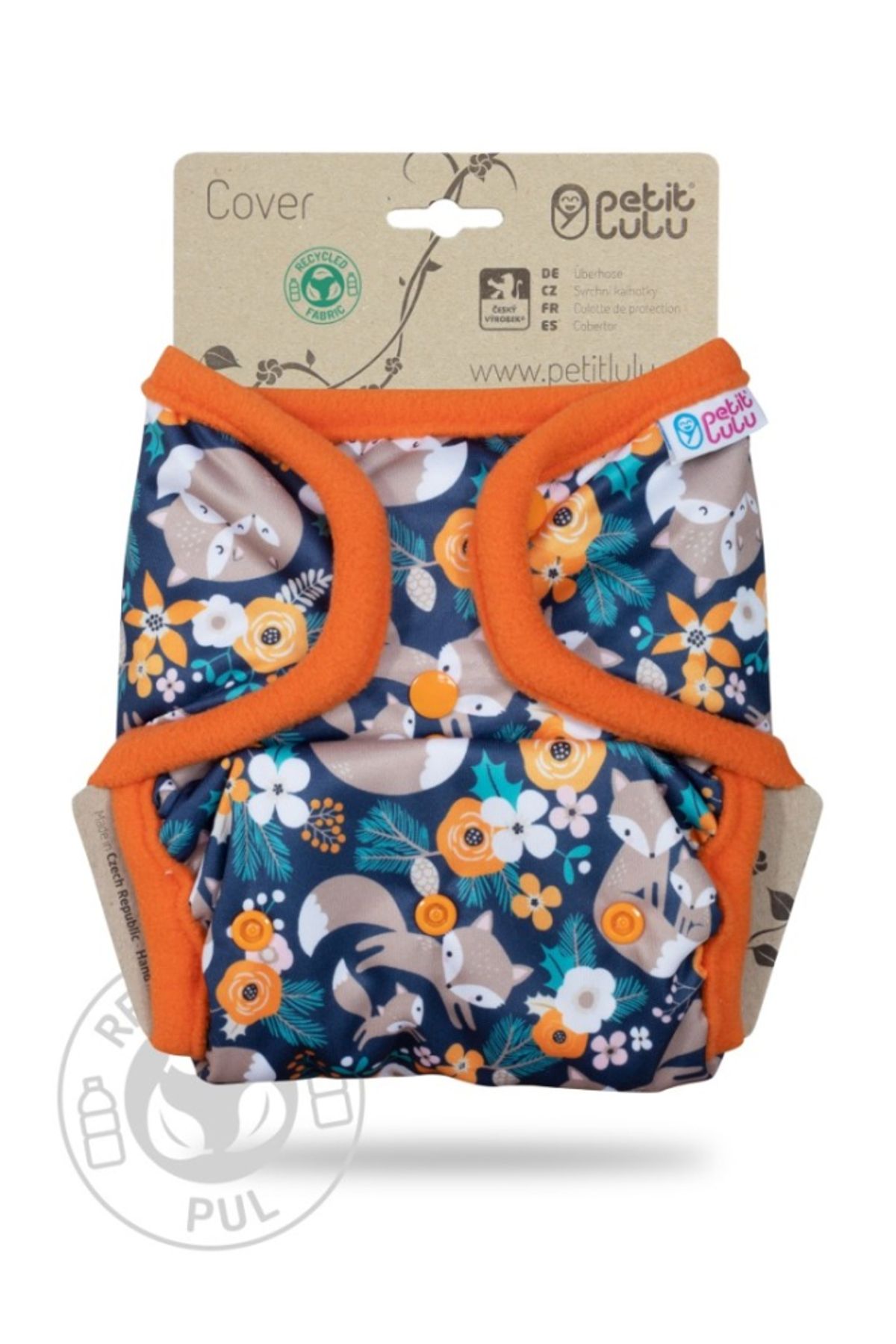 Petit Lulu onesize cover - trykknapper - fox family