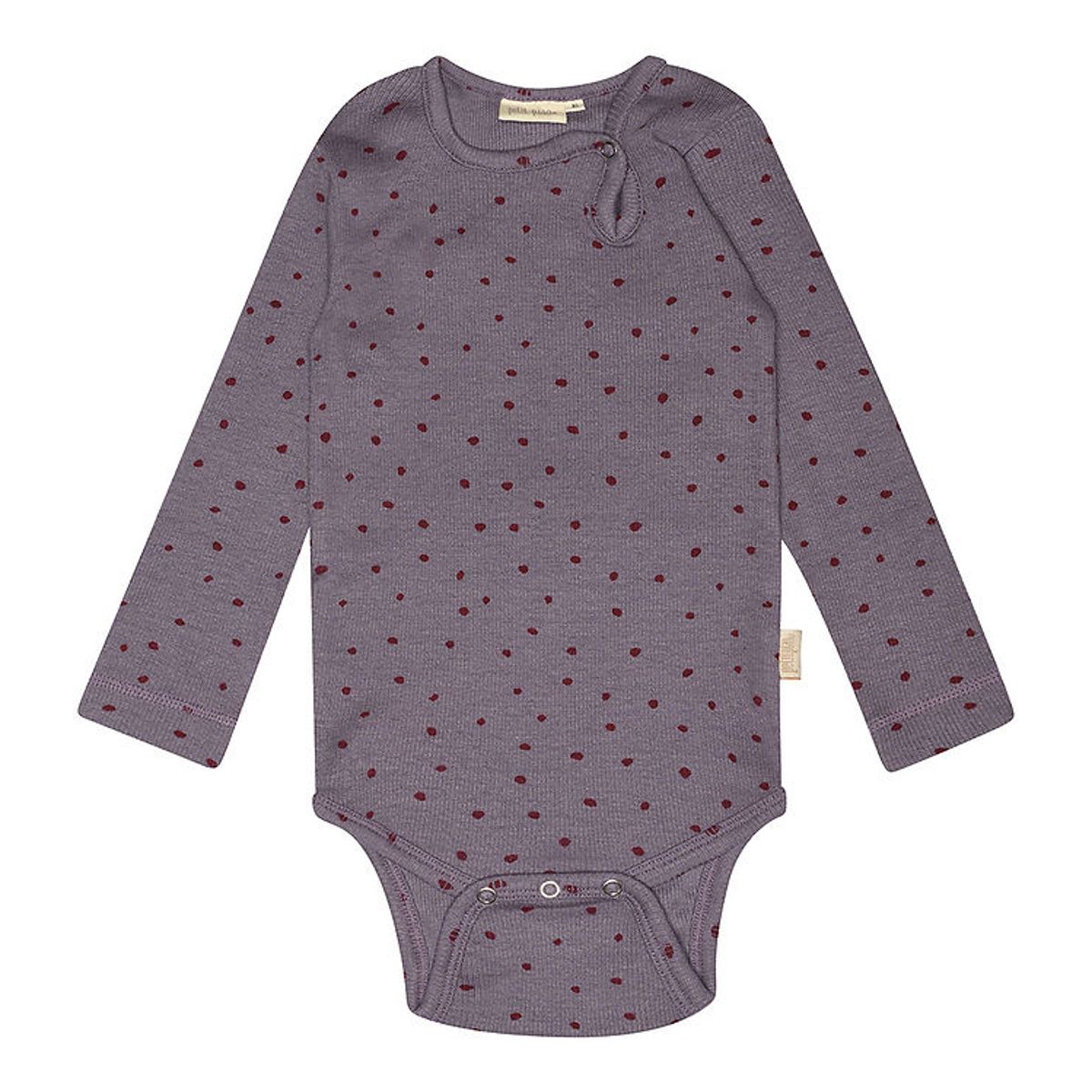 Petit Piao Body l/æ - Rib - Modal - Dusty Violet Dot