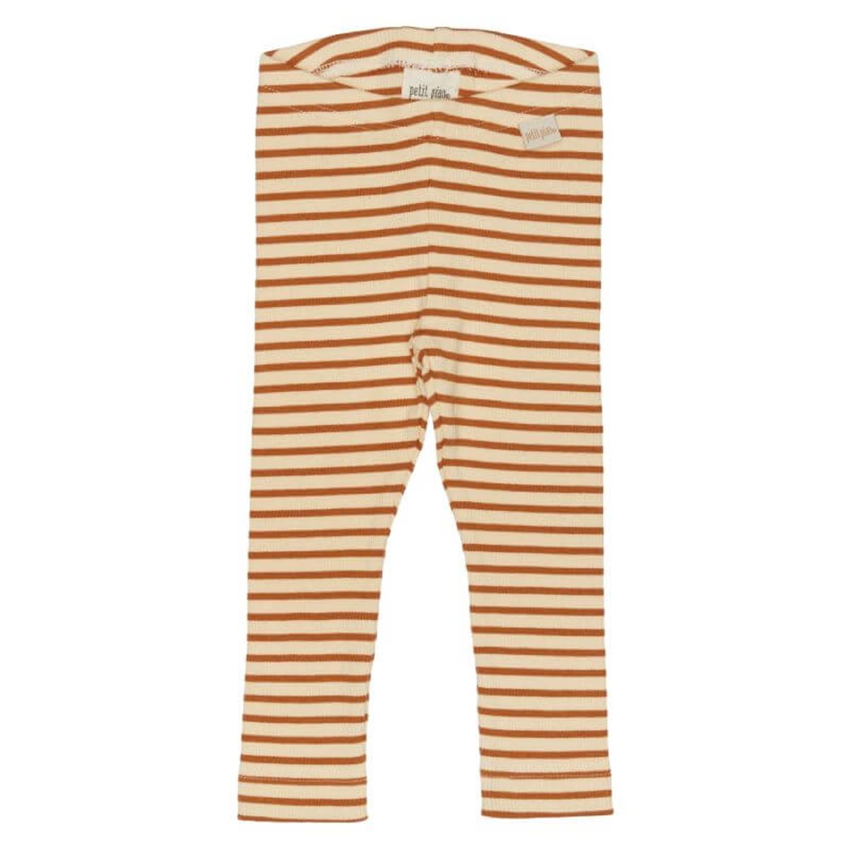 Petit Piao - Leggings Modal Striped - Curry/Cream - 56