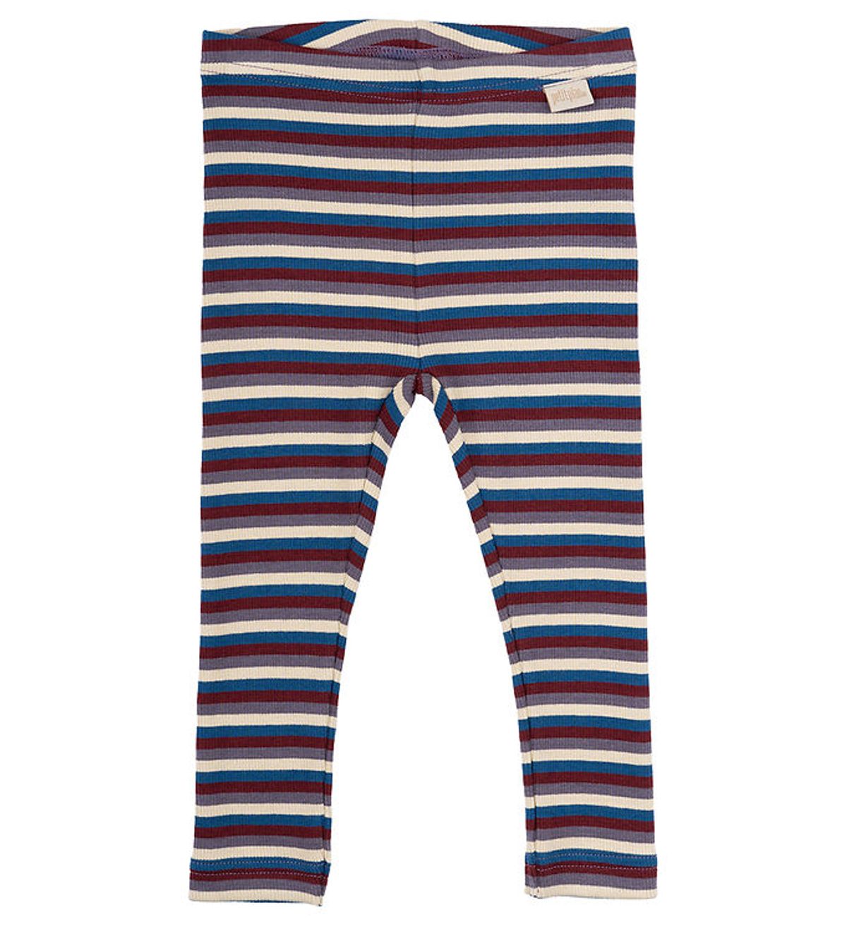 Petit Piao Leggings - Rib - Modal - Dark Cherry Multi Stripe