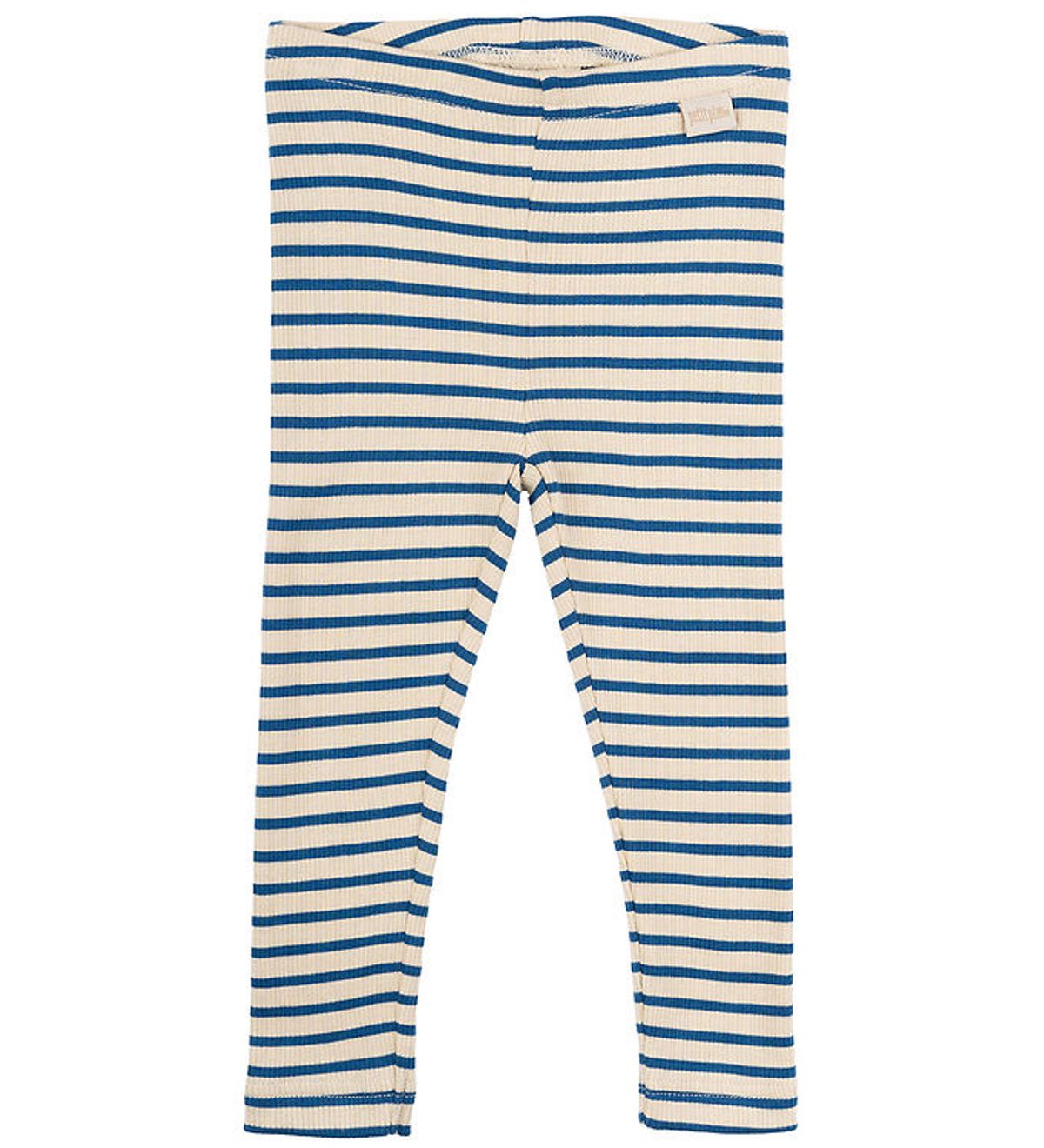 Petit Piao Leggings - Rib - Modal - Deep Cobalt/Dark Off White