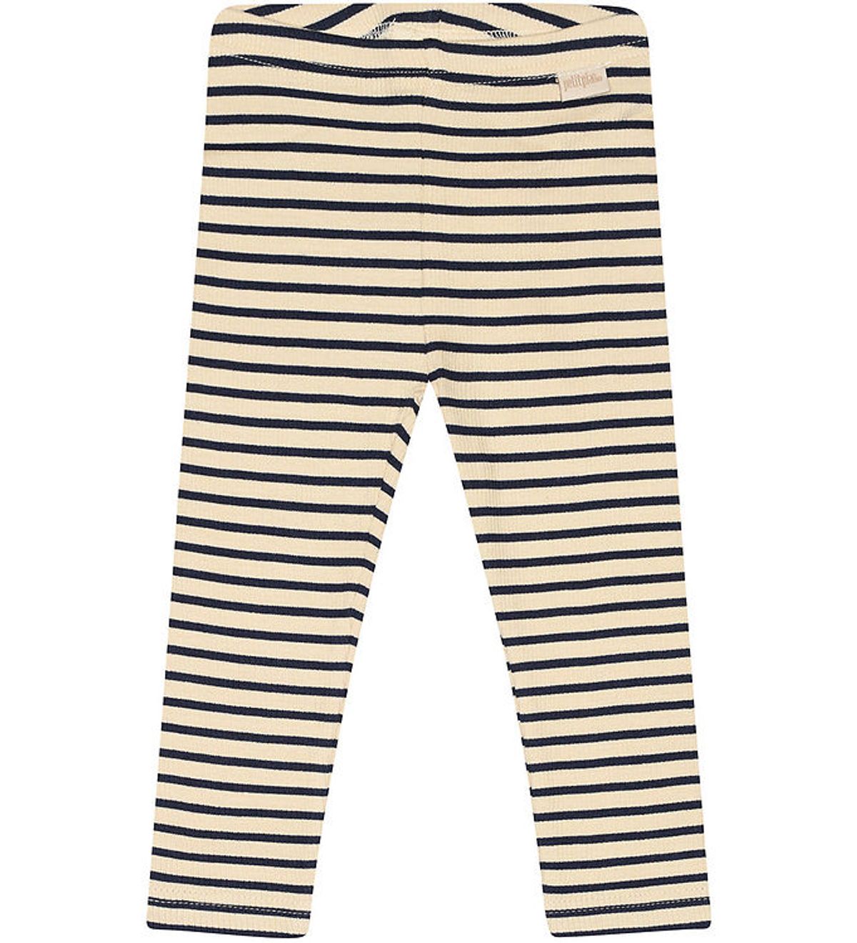 Petit Piao Leggings - Rib - Modal - Indigo Plum/dark Off White