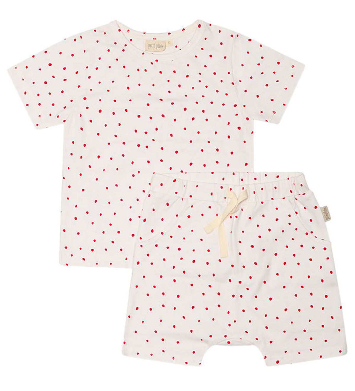 Petit Piao Sæt - T-shirt/Shorts - Bright Red