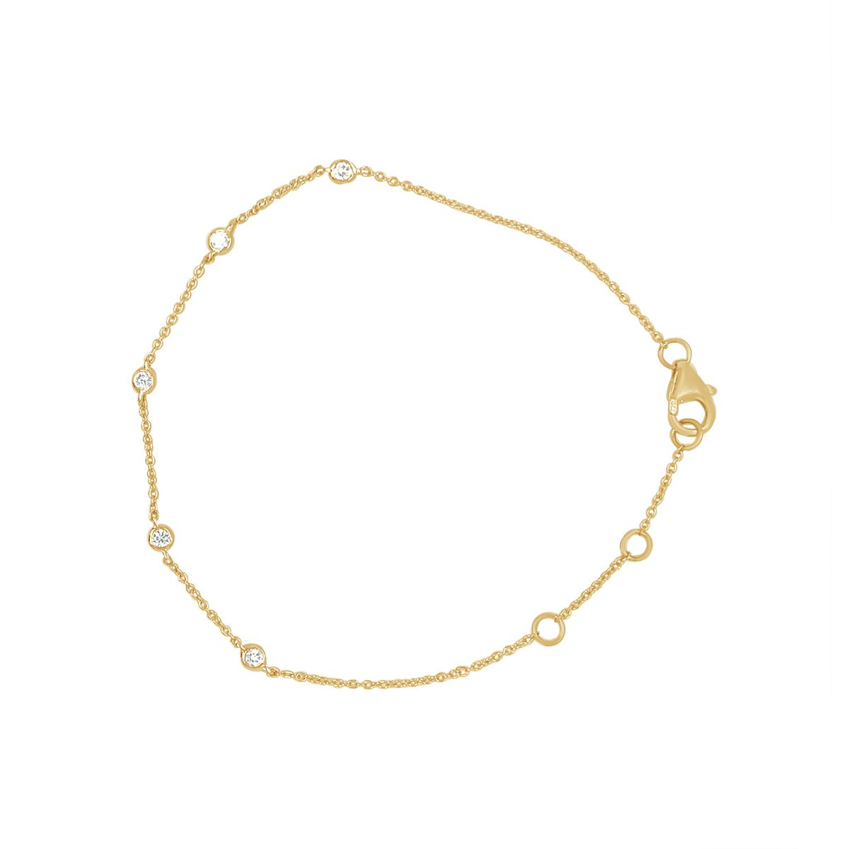 Petite fashion diamant armbånd i 14 Kt Guld, i alt 0.42 ct.