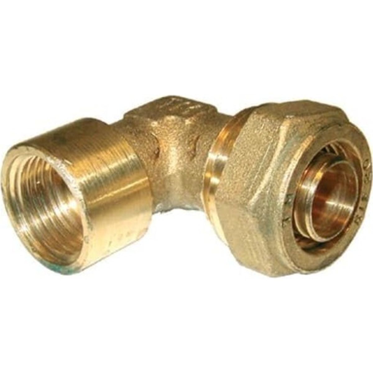 Pex vinkel med muffe 12 mm x 1/2"