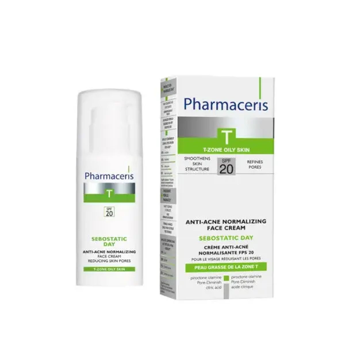 Pharmaceris T Sebostatic Day Normaliserende og matterende anti-akne dagcreme SPF 20, 50ml