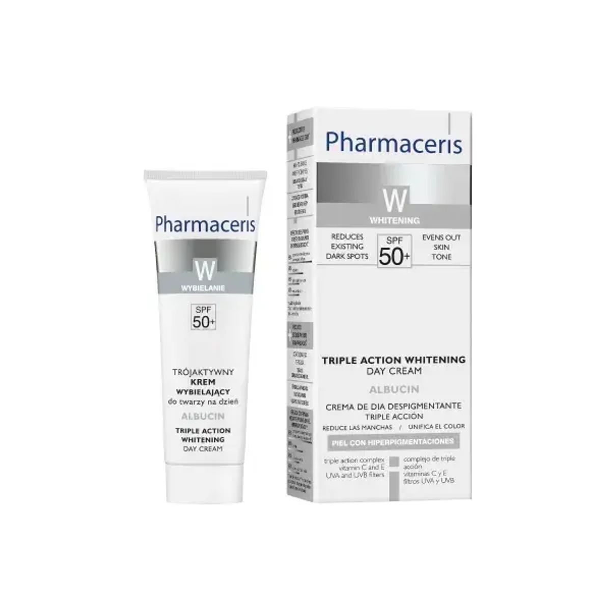 Pharmaceris W Albucin Triple Action Lysnende dagcreme SPF 50+, 30ml