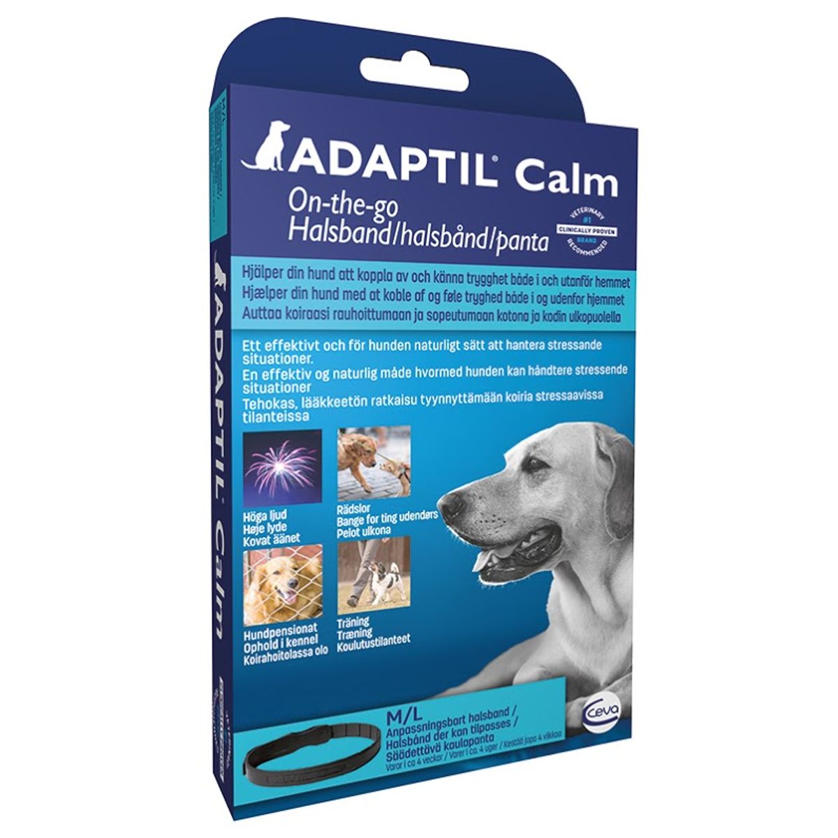 Pharmaservice - Adaptil calm halsbånd l/m antistress halsbånd 37-62cm - Dog Supplies - Det Bedste til Kæledyr