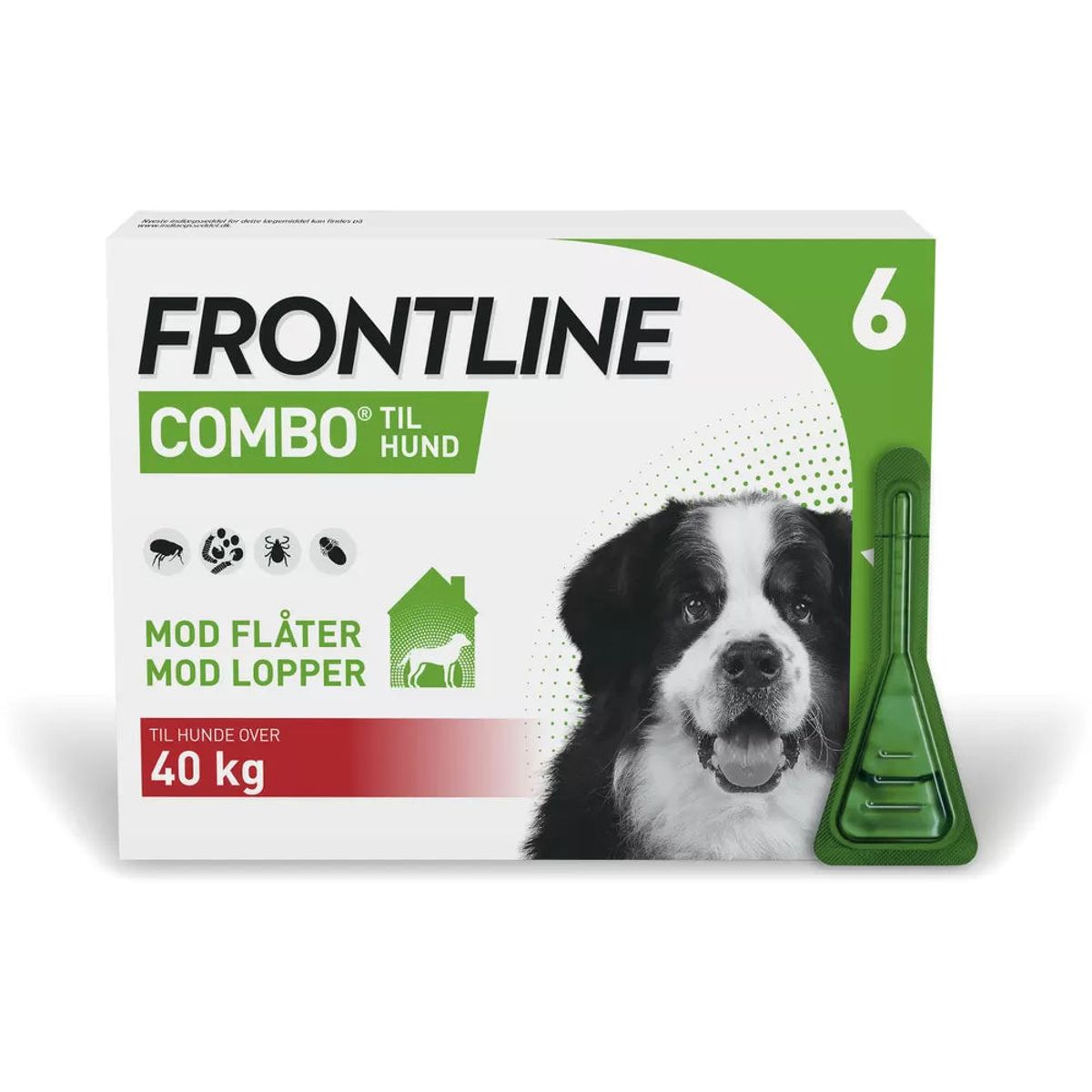 Pharmaservice - Frontline combo hund 40+kg 6 pipetter - Bekæmpelse af lopper og flåter