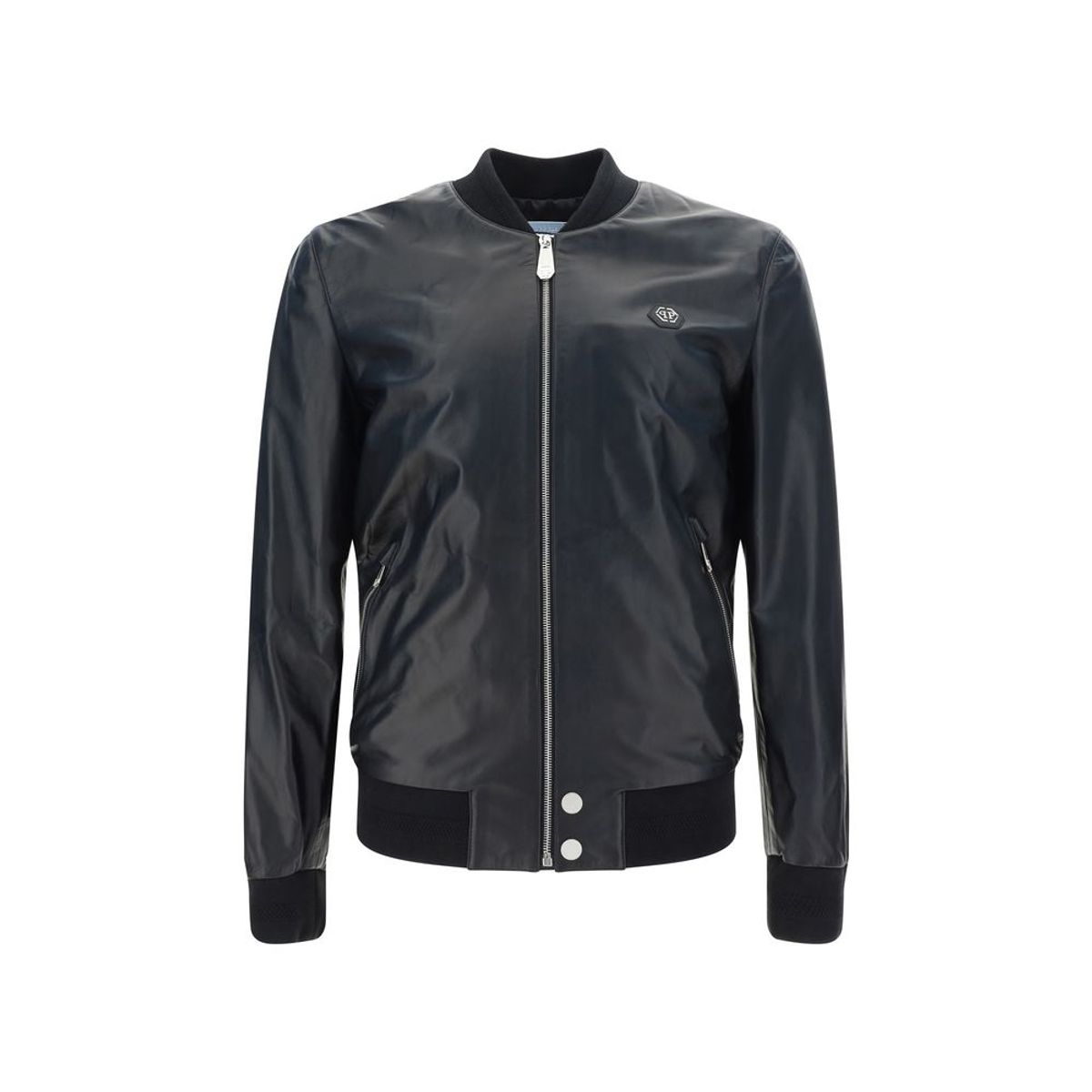 Philipp Plein Leather Bomber Jacket