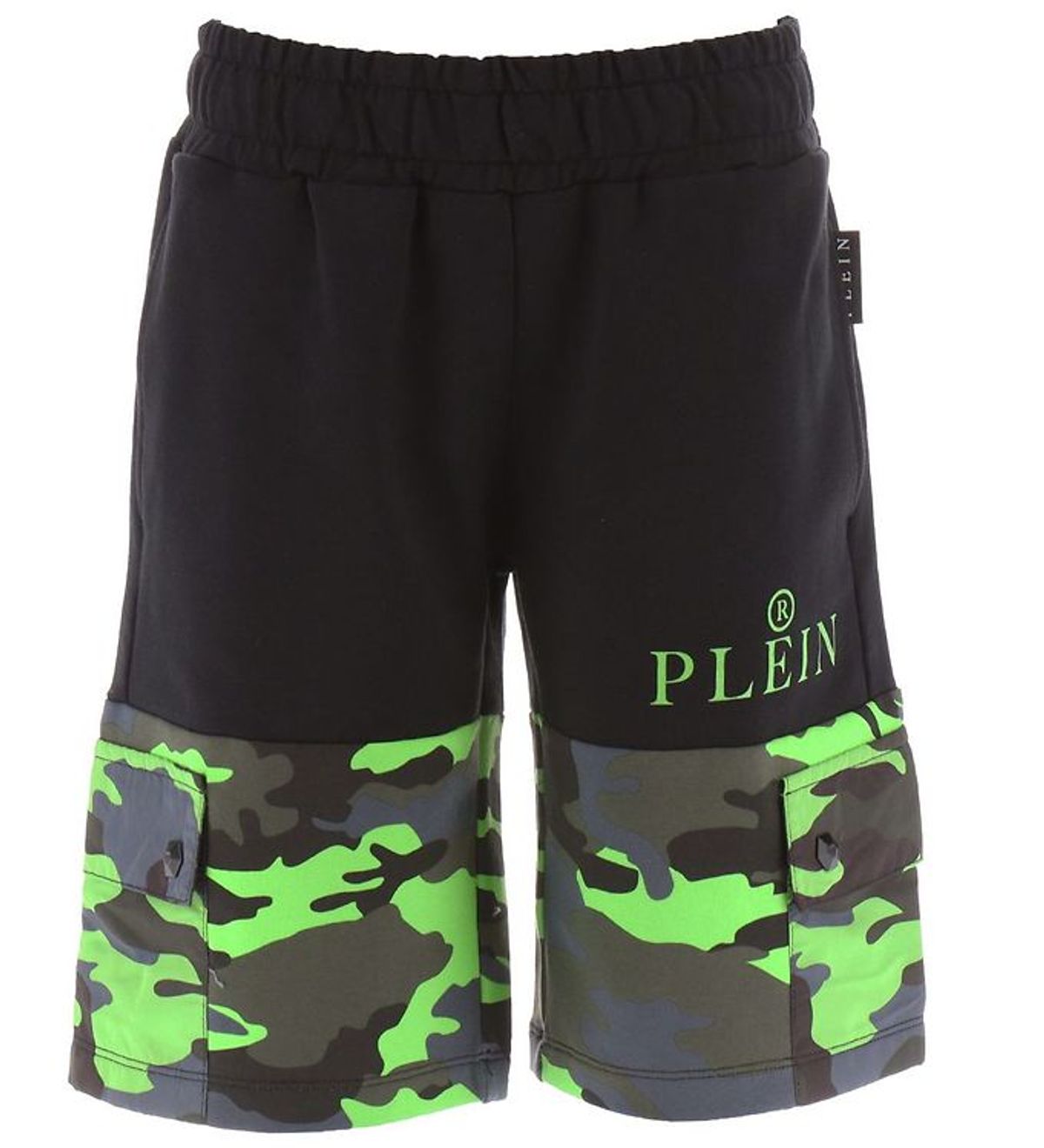 Philipp Plein Sweatshorts - Sort/Grøn Camouflage