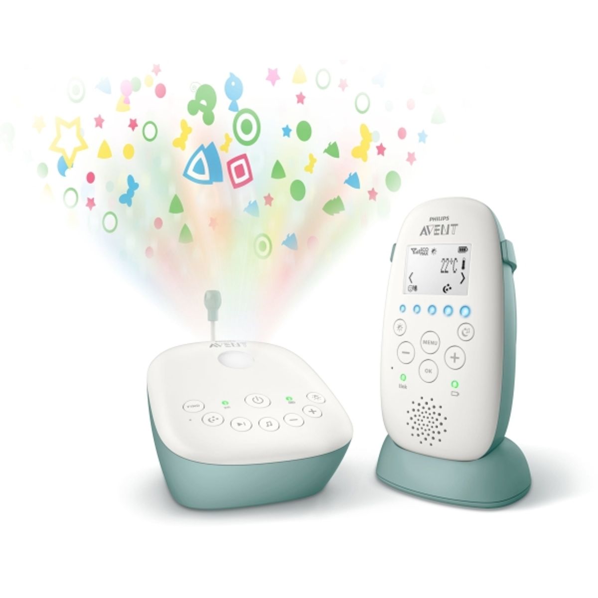 Philips Avent Scd731 Dect-Babyalarm, 330 M, Digital, 50 M, 330 M, Grøn, Hvid, Lcd