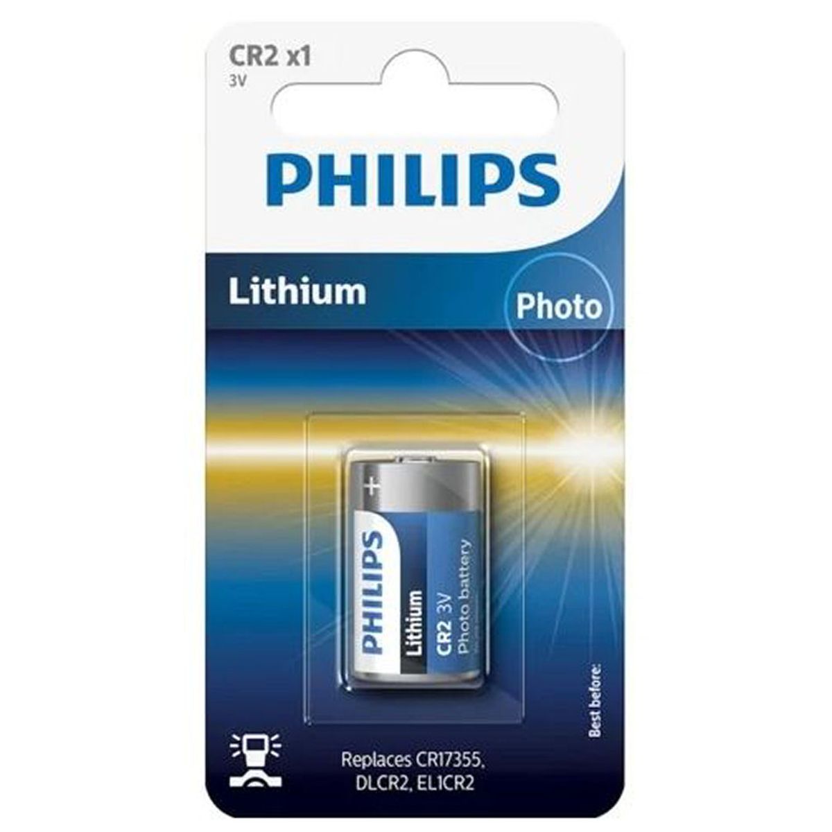 Philips batteri lithium CR2 3V photo