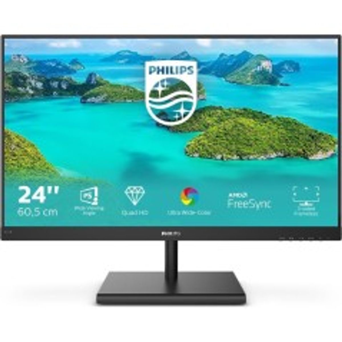 Philips E-line 245E1S 24 2560 x 1440 (2K) VGA (HD-15) HDMI DisplayPort 75Hz