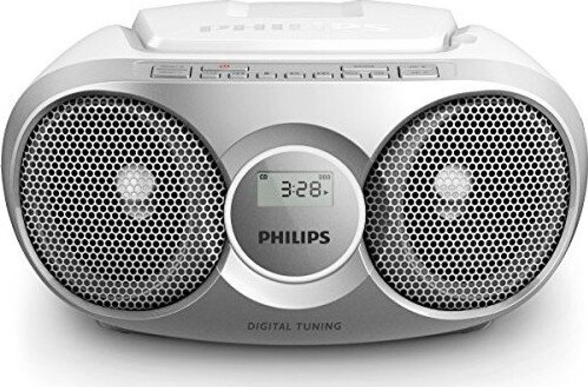 Philips Gettoblaster Med Cd-afspiller Og Aux - Az215/12 - Sølv