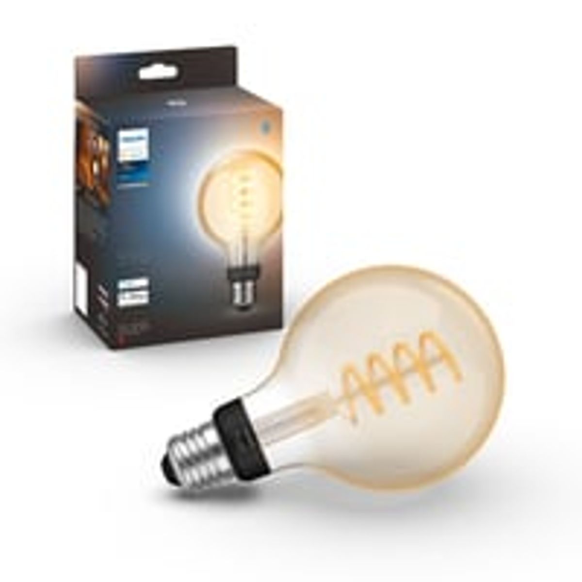 Philips Hue E27 LED-pre, G93 Globe-filament, White Ambiance, Zigbee + Bluetooth