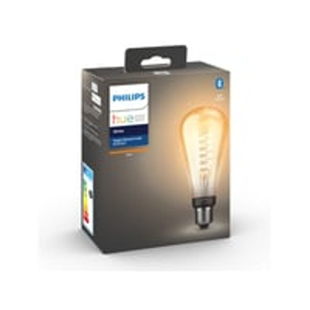 Philips Hue E27 LED-pre, ST72 Edison-filament, Hvid, Zigbee + Bluetooth, 7W, 550lm (restsalg)