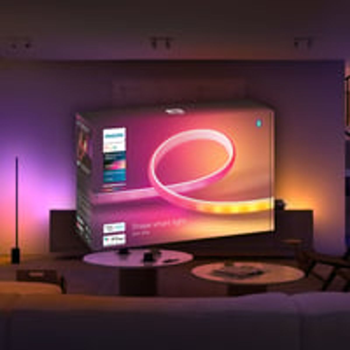 Philips Hue Lightstrip Gradiant, startkit, Color & White Ambiance, Zigbee + Bluetooth, 2 meter